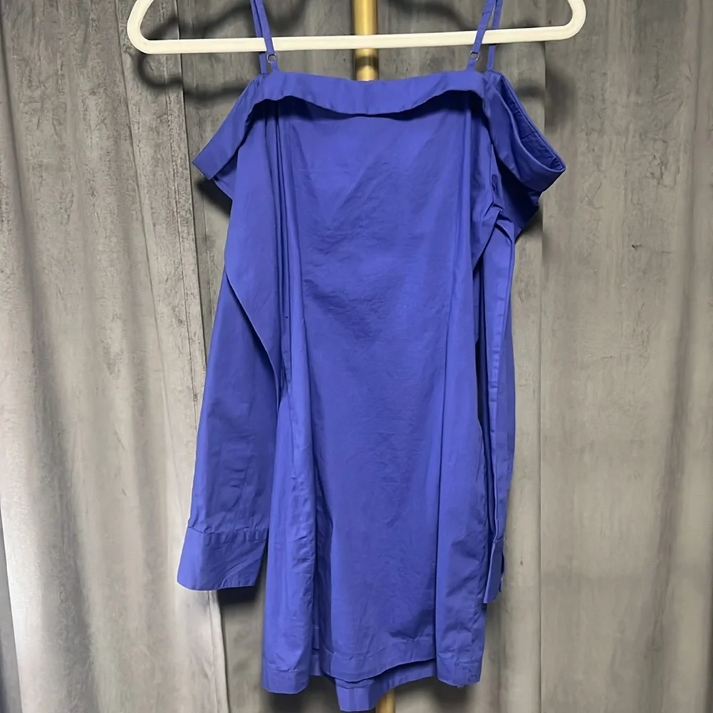 Free People After Hours Shirt Mini Dress in Blue - Picture 4 of 6